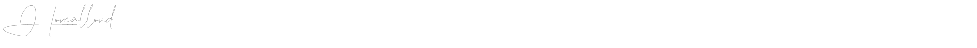 Sample characters Homallond Font